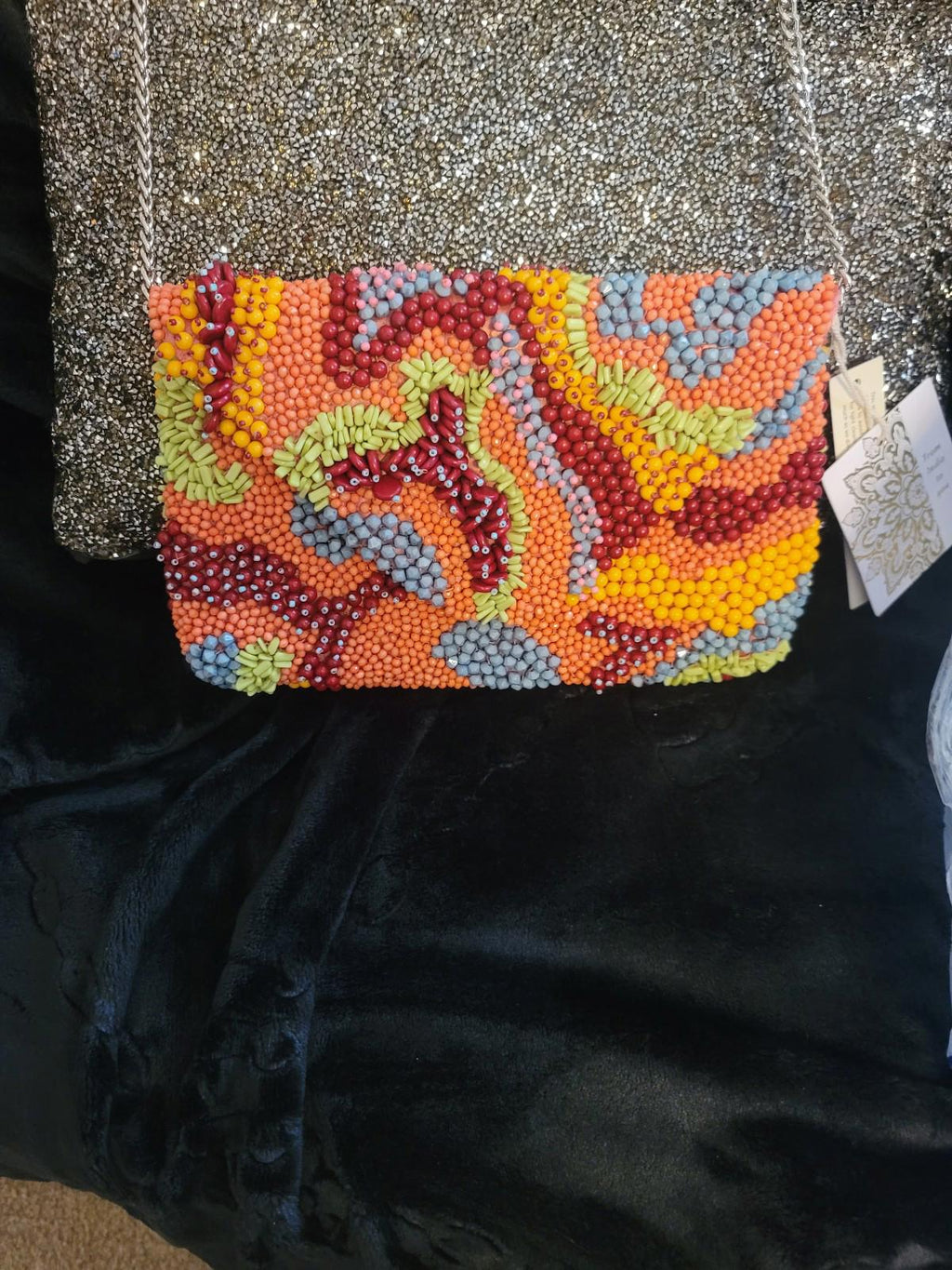 Hand beaded Clutch
